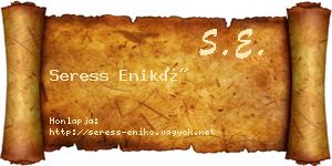 Seress Enikő névjegykártya